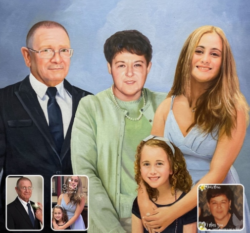 Portrét rodiny s vnučkou